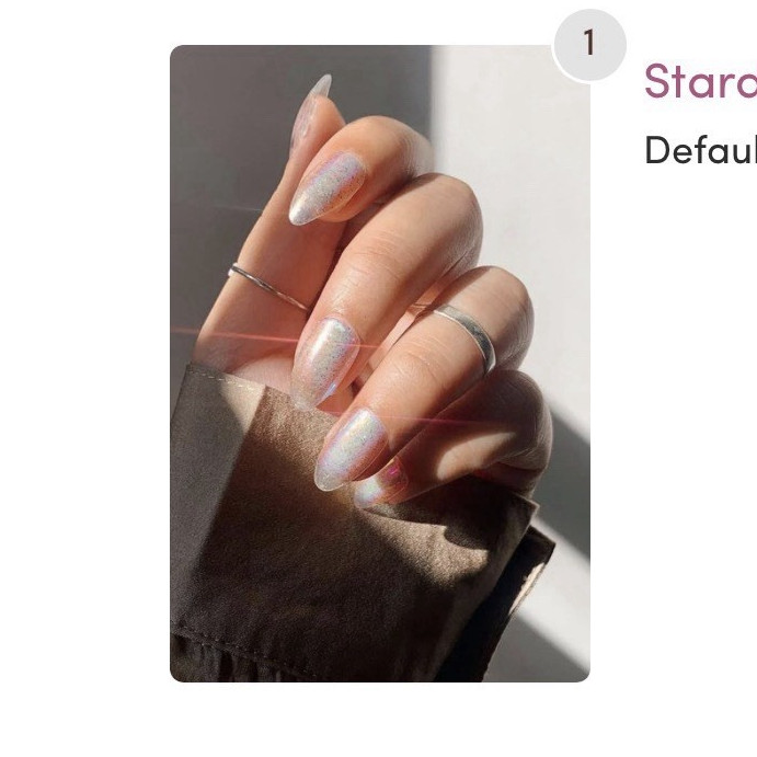 Glamnetic Stardust Multicolor Medium Almond Press-On Nails Set Glue Included
