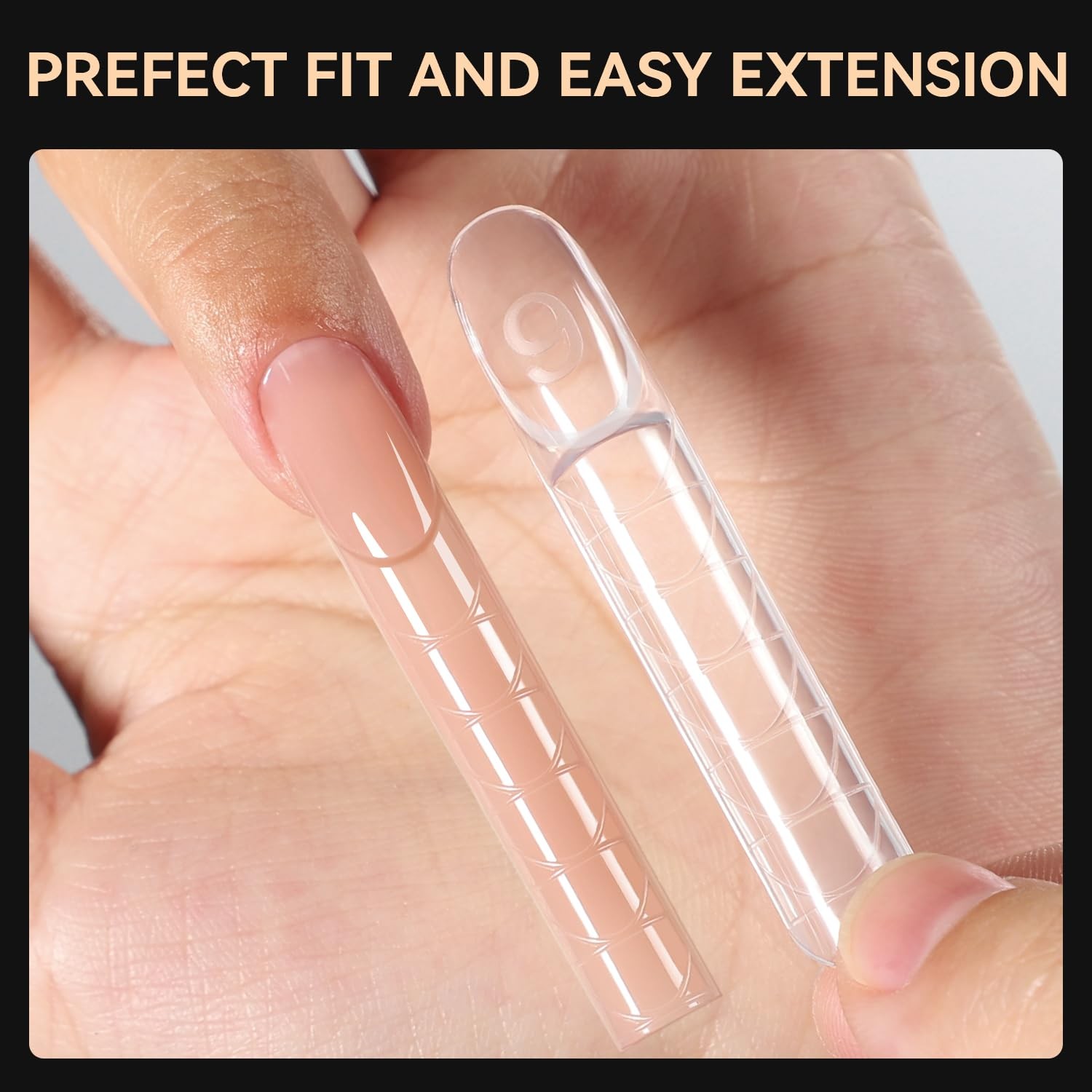 ImMaster French Dual Form,150pcs 3D Reverse Gel Nail Extensions Kit Magic Cap…