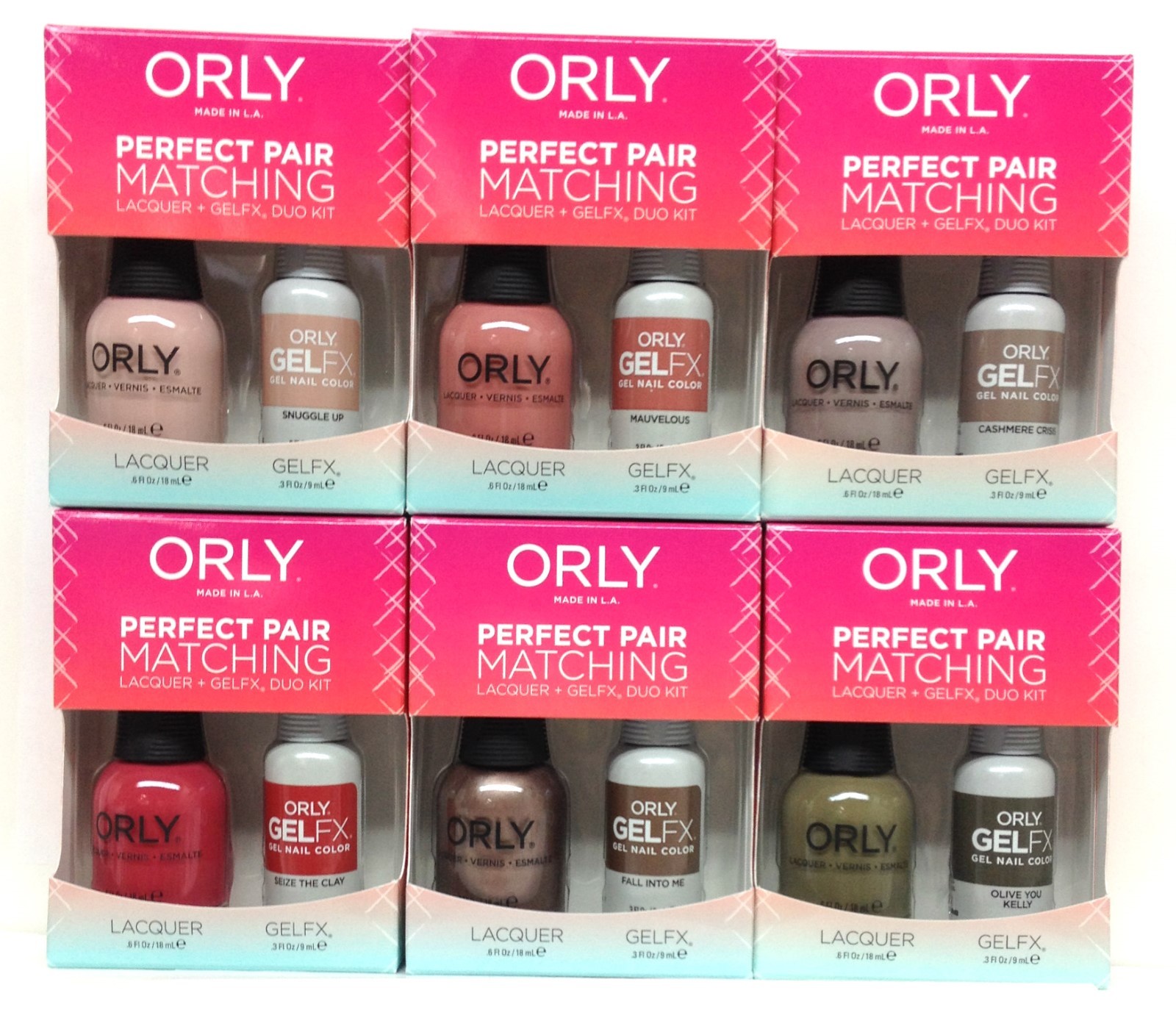 Orly Perfect Pair (Gelfx + NL) -THE NEW NEUTRAL 2018 Collection – Choose Any Duo