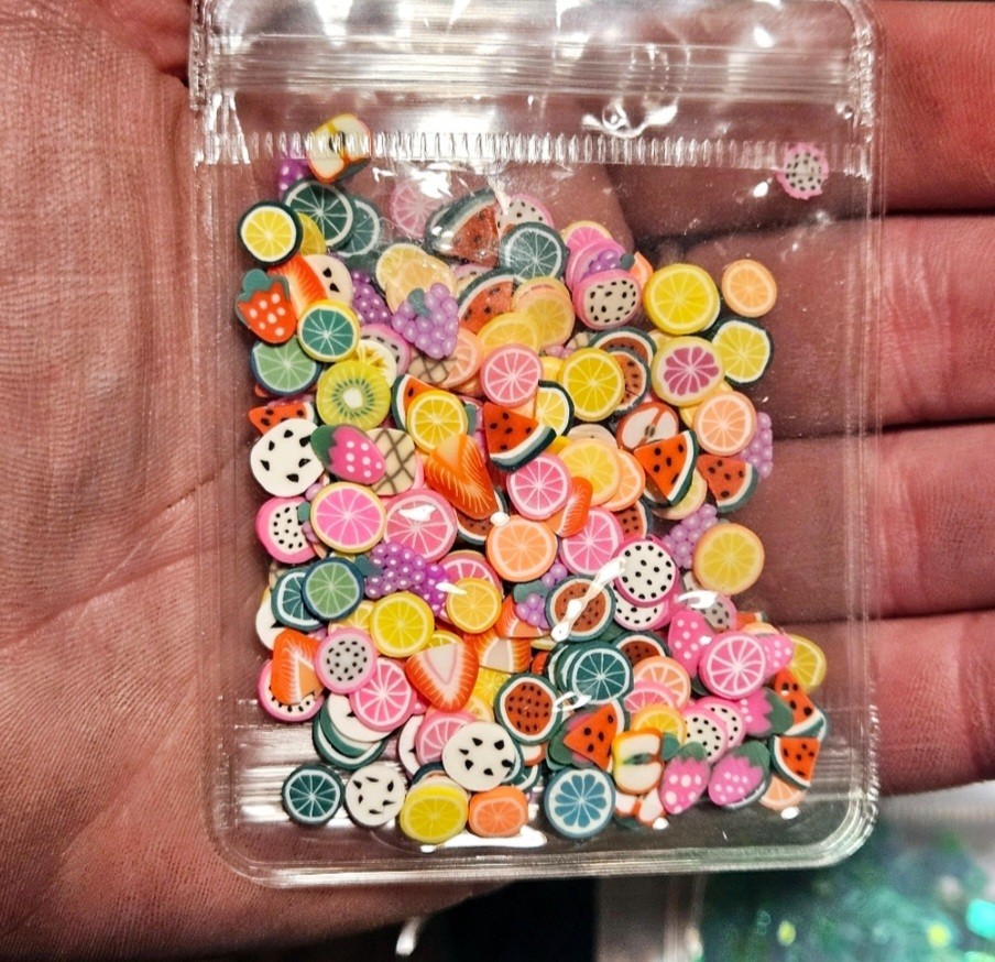 NWT NAIL ART DESIGN POLYMER CLAY FRUIT SLICES LARGE PACK!