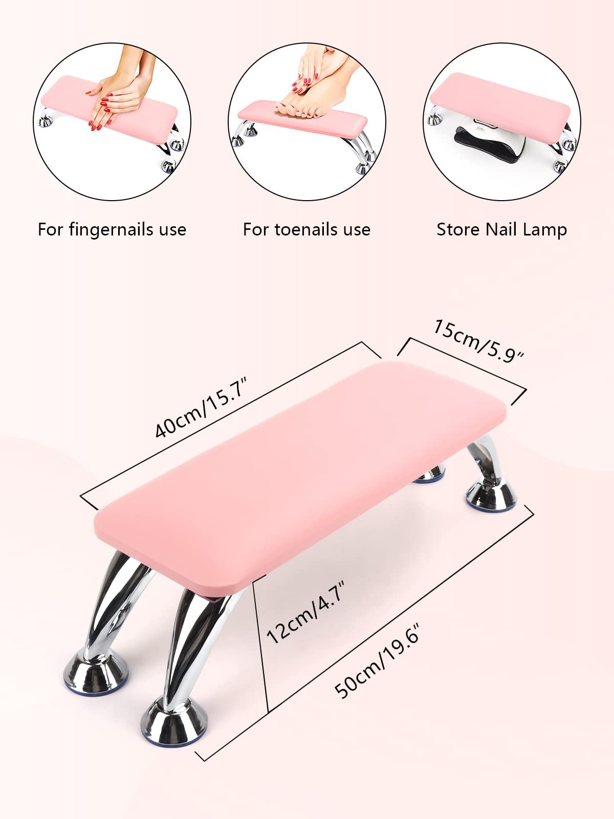Big Arm Rest for Nails Cushion, Microfiber Leather Hand Rest for Nails Tech, …