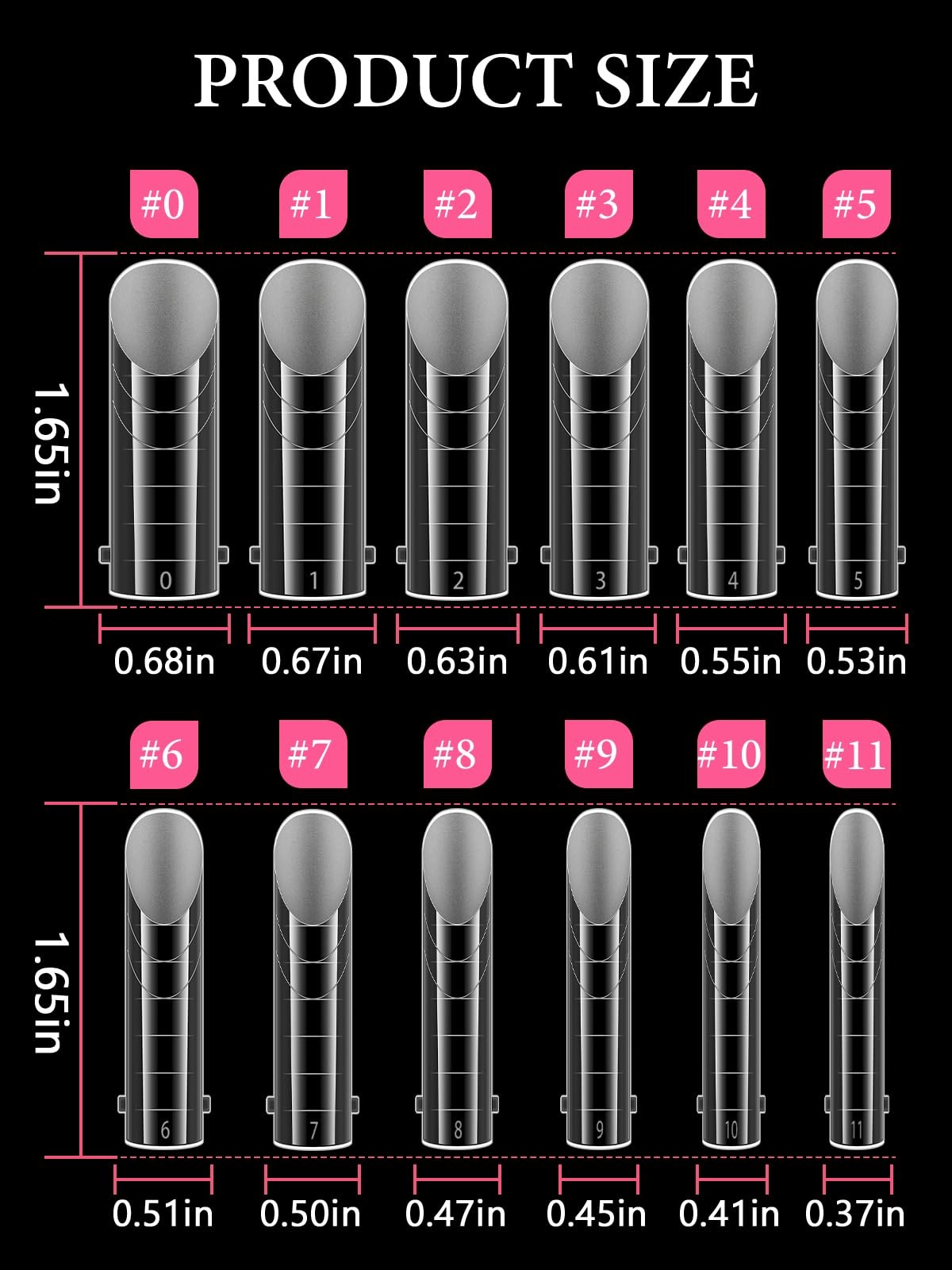 TOROKOM Poly Gel Nail Forms for Toes, Long Square Dual Forms, Toe Pedi Nail Exte