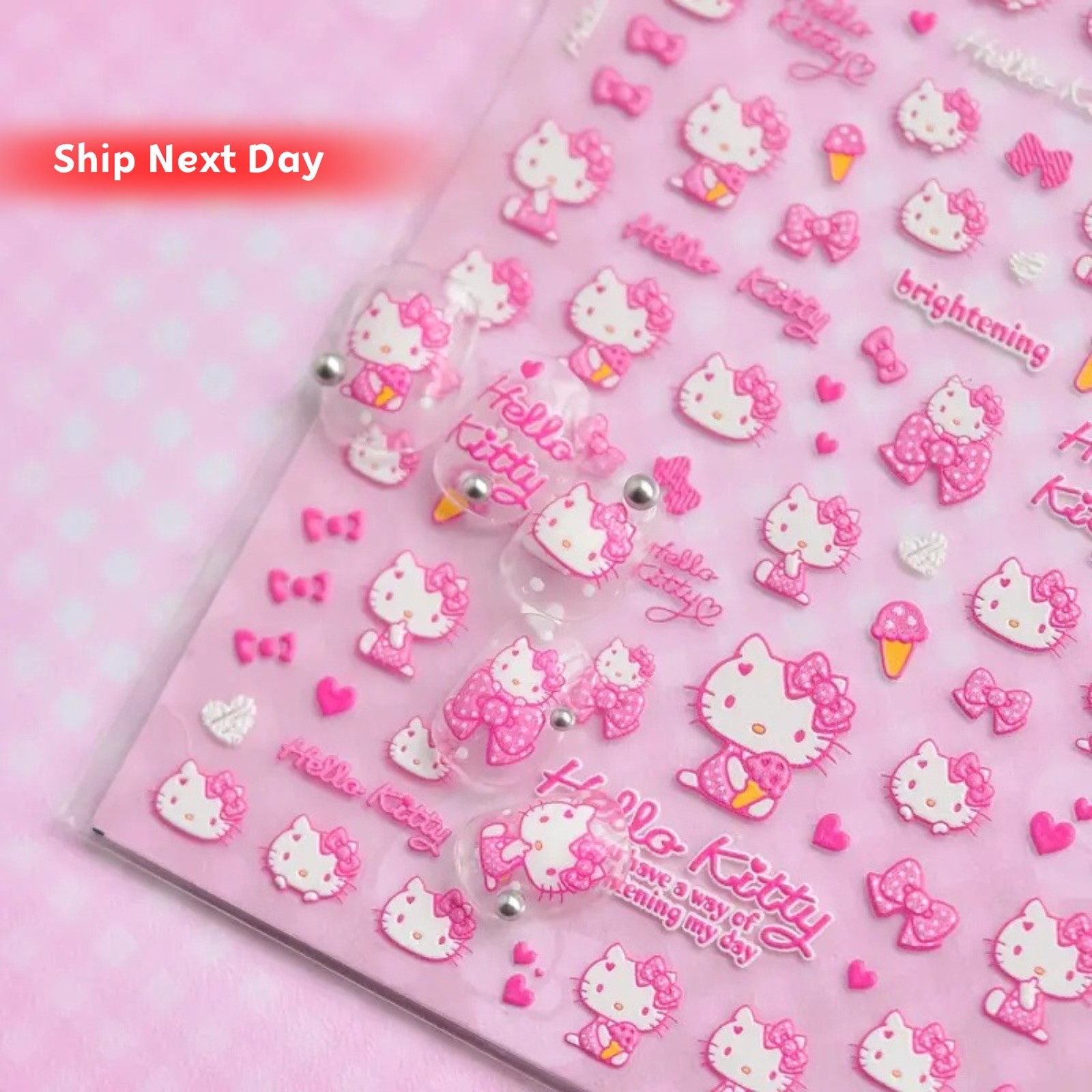 3D Cute Nail Stickers Sanrio Charaters Nail Stickers Nail Supplies for DIY Nail