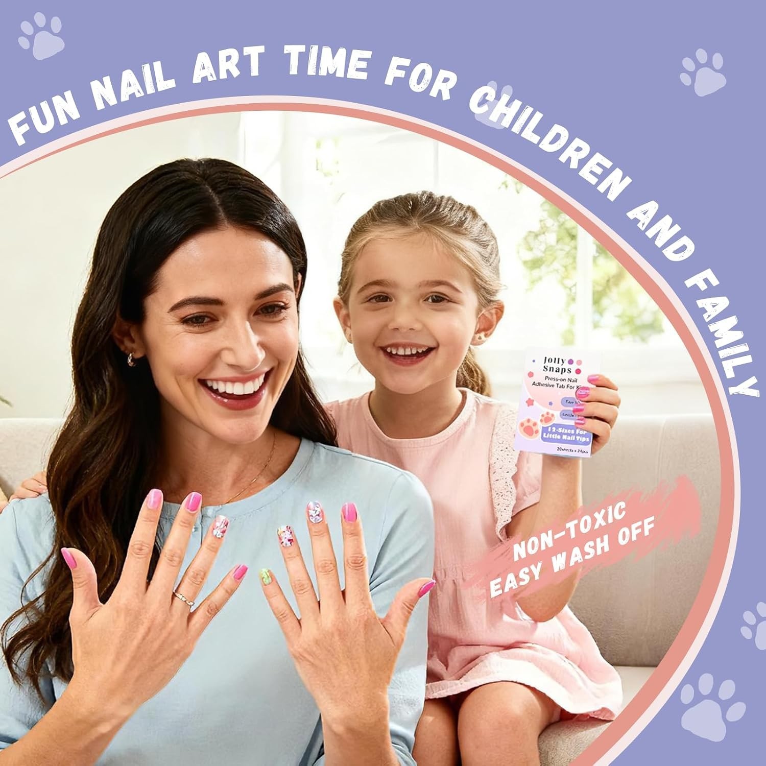 XS Non-Toxic Nail Adhesive Tabs for Kids | 480 PCS Extra Strong Sticky Tabs f…