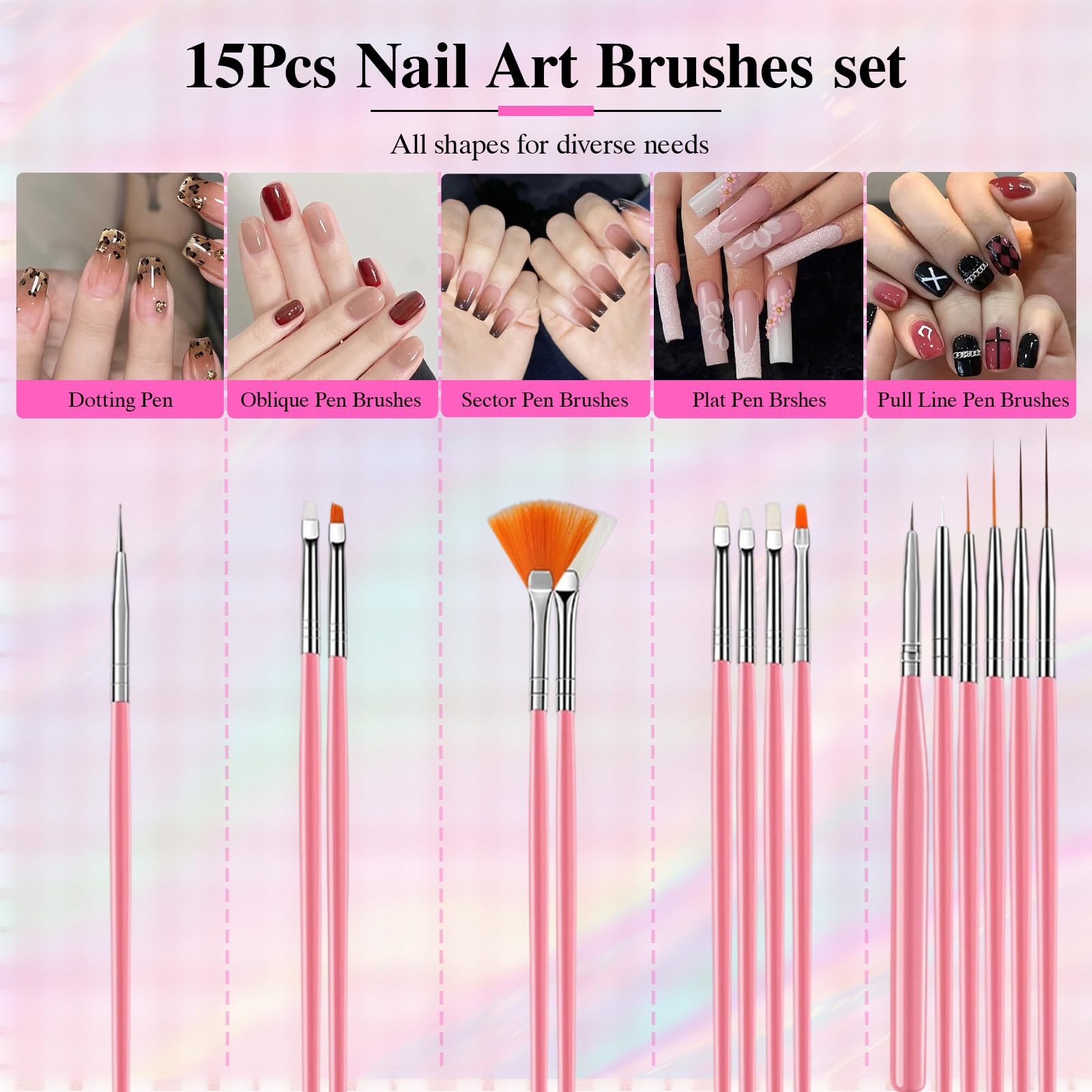 Nail Art Brushes Set, Nail Art Kit, Nail Design Kit, Nail Art Dotting Pens, Nail