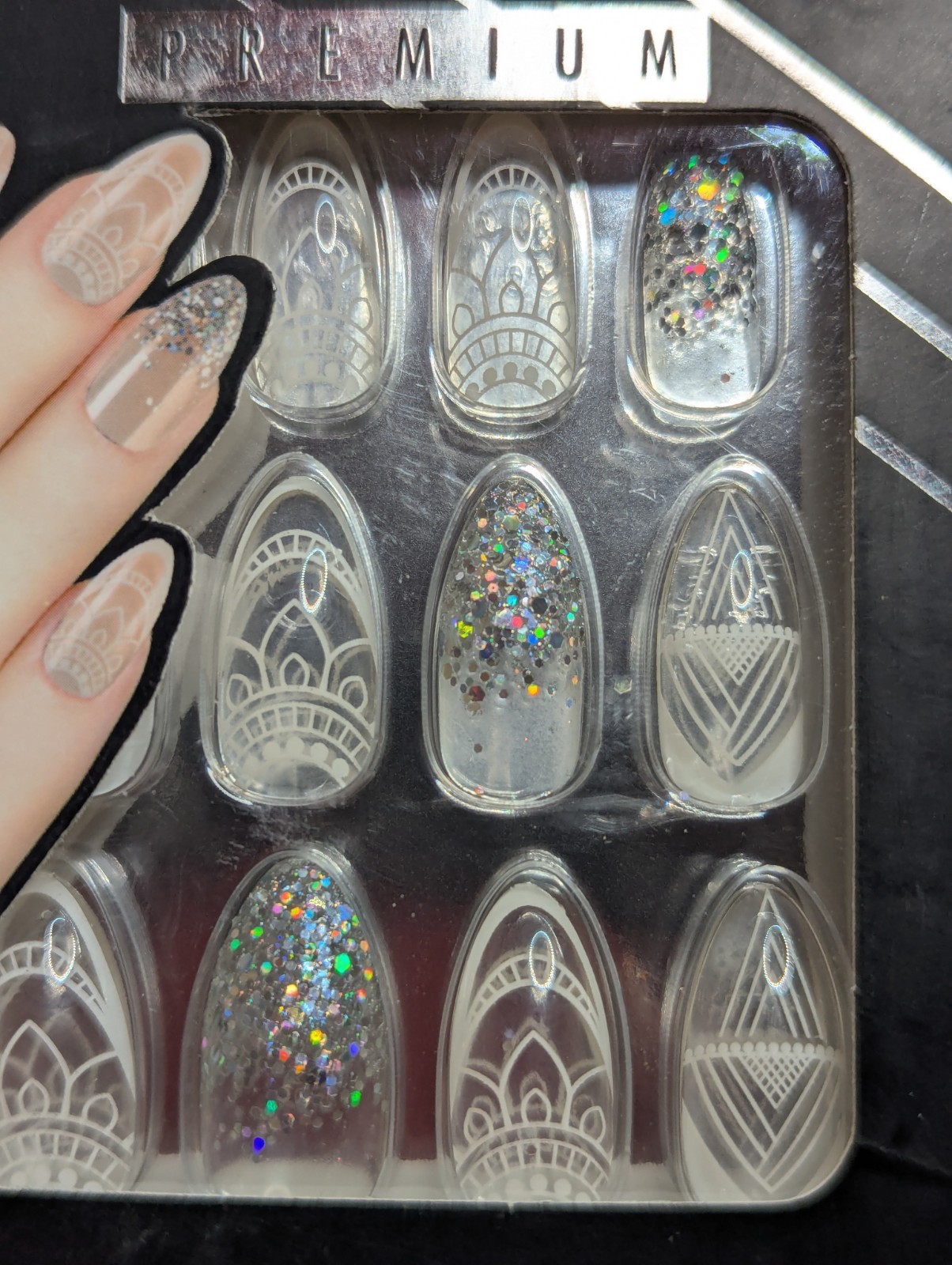 Ardell Nail Addict Premium Press-On Nails – 24-Piece Set with Glue & Tools (Vari
