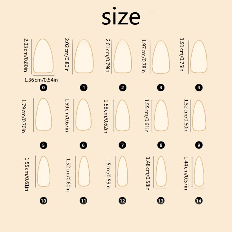 Medium Almond Press On Nails 30Pcs Set for Natural Looking Acrylic False Nails