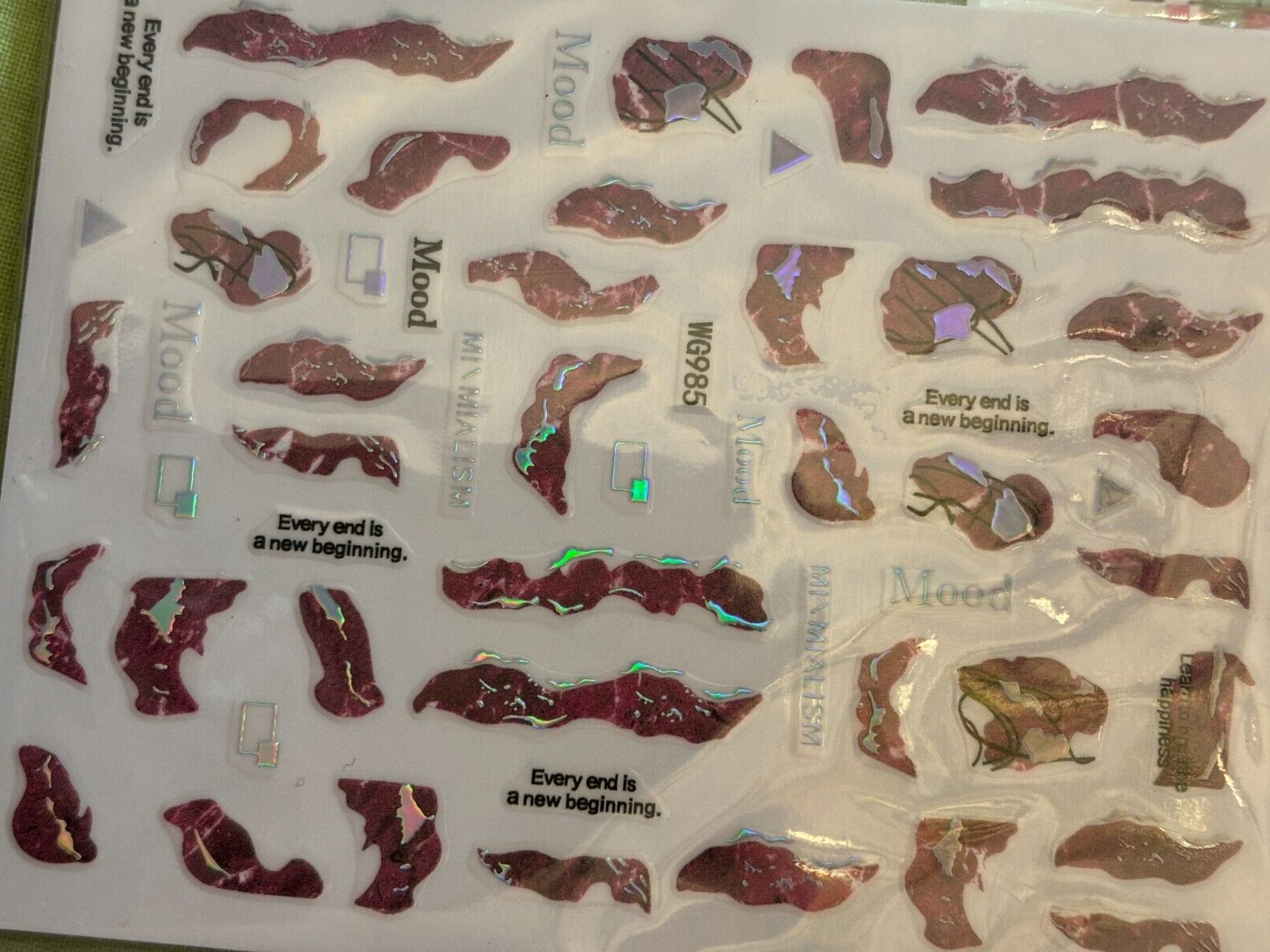 Finger Nail Stickers 7 Different Themes All New Butterflies Poker Roses Flowers