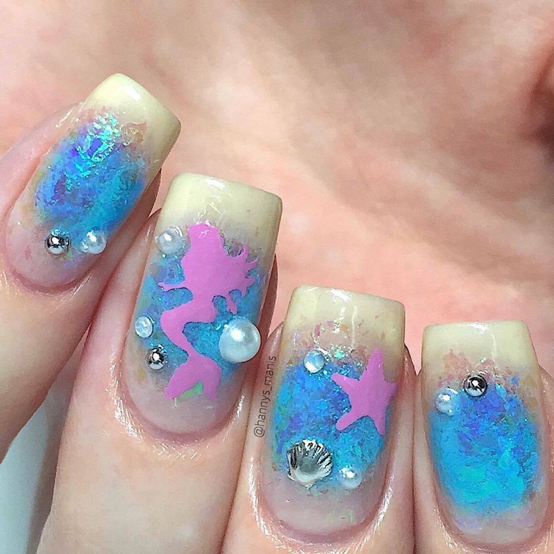 Whats Up Nails Mermaid Stencils for Nails, Nail Art, Nail Vinyls for Nail Design
