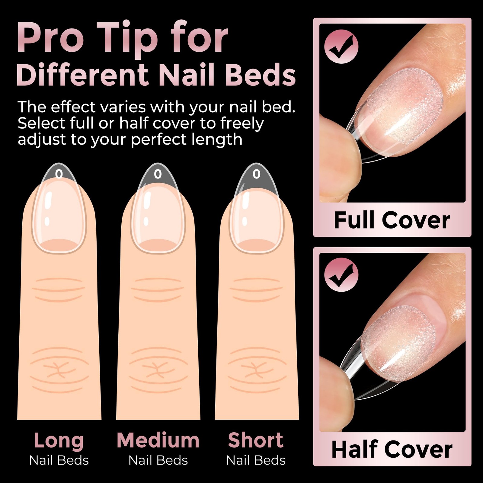 Short Almond Nail Tips – 240pcs Soft Gel Full Cover Acrylic Press-On Nails