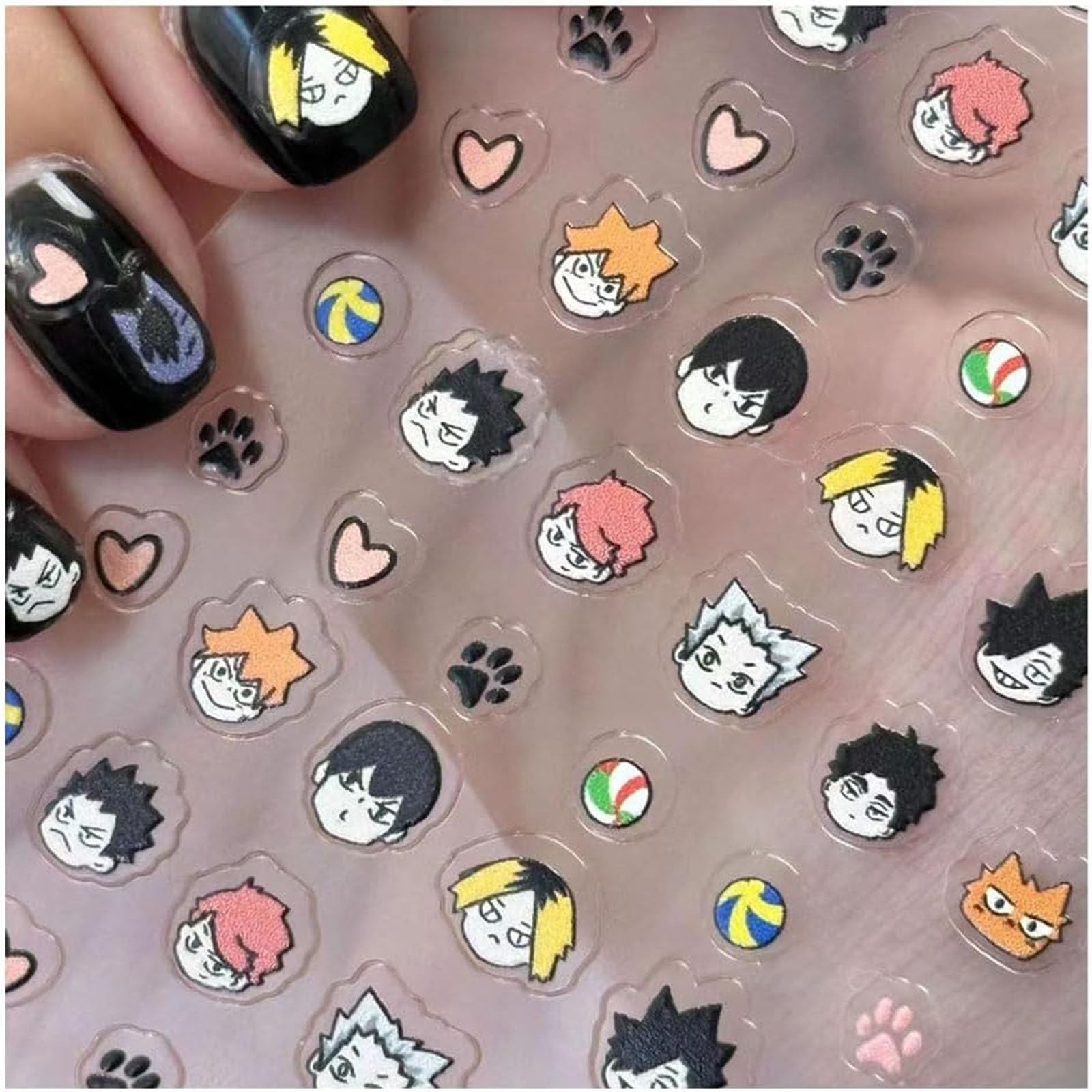 Haikyuu Character Nail Sticker Set