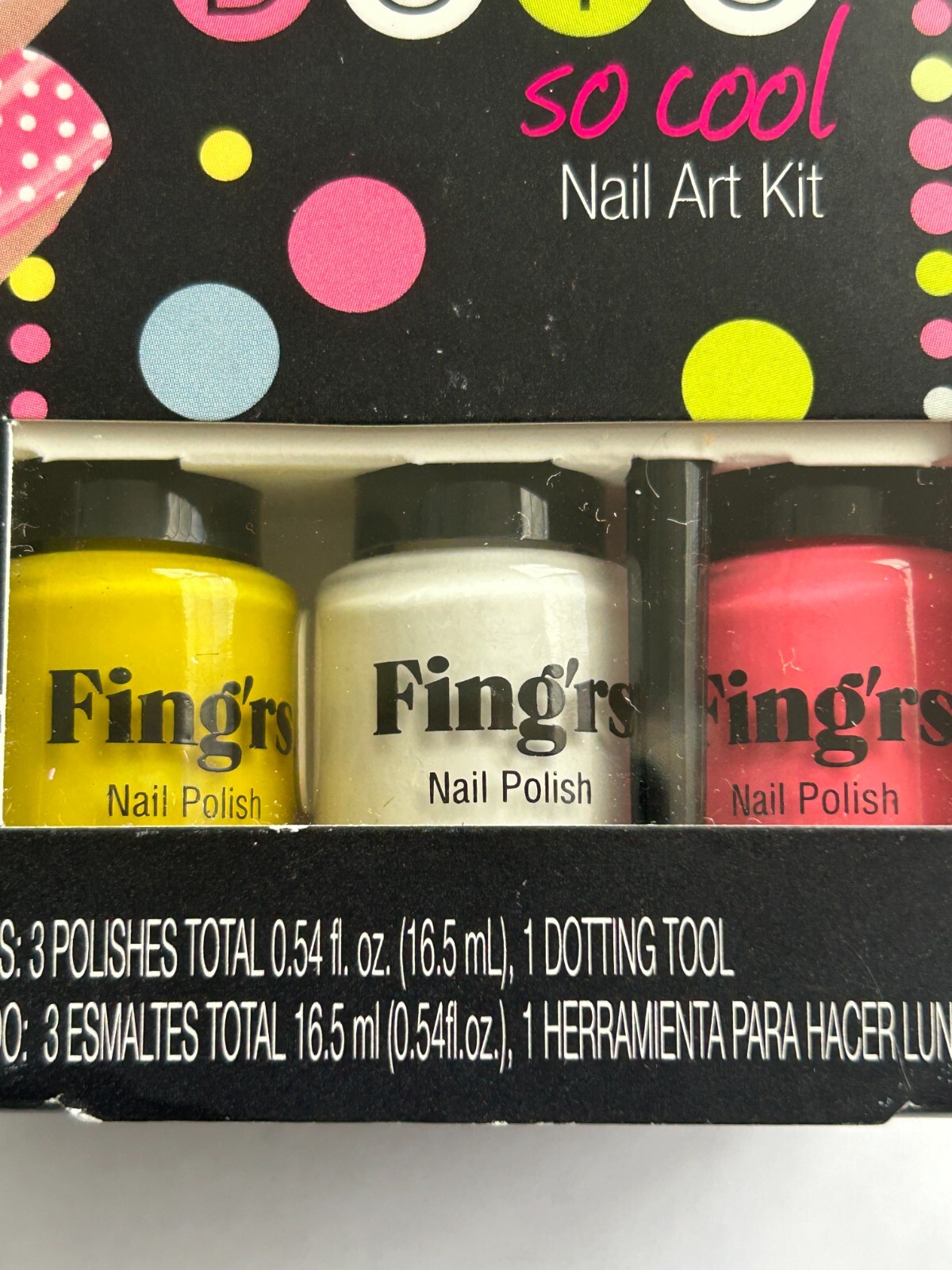 (Set of 2) Fing’rs DOTS So Cool Nail Art Kit – 3 Polishes Each Set, Polka Dots