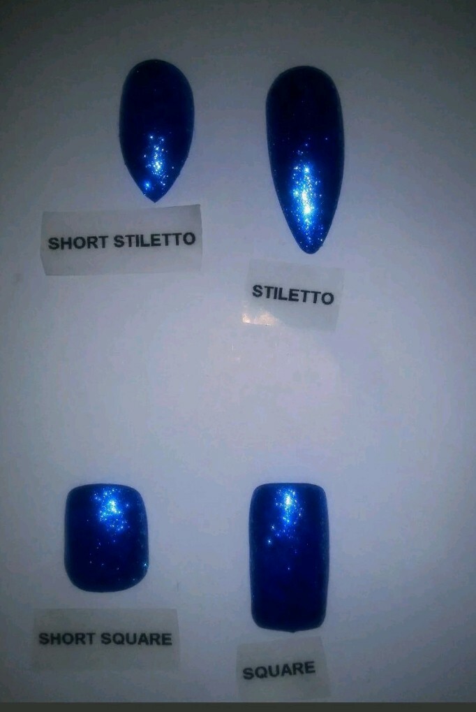 Teal & silver bling chrome holographic Press On nails long coffin turquoise blue