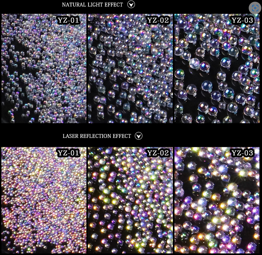 Mermaid Nail Beads Reflective Bubble Balls Nail Beads 3D Mini Flash Fingernail