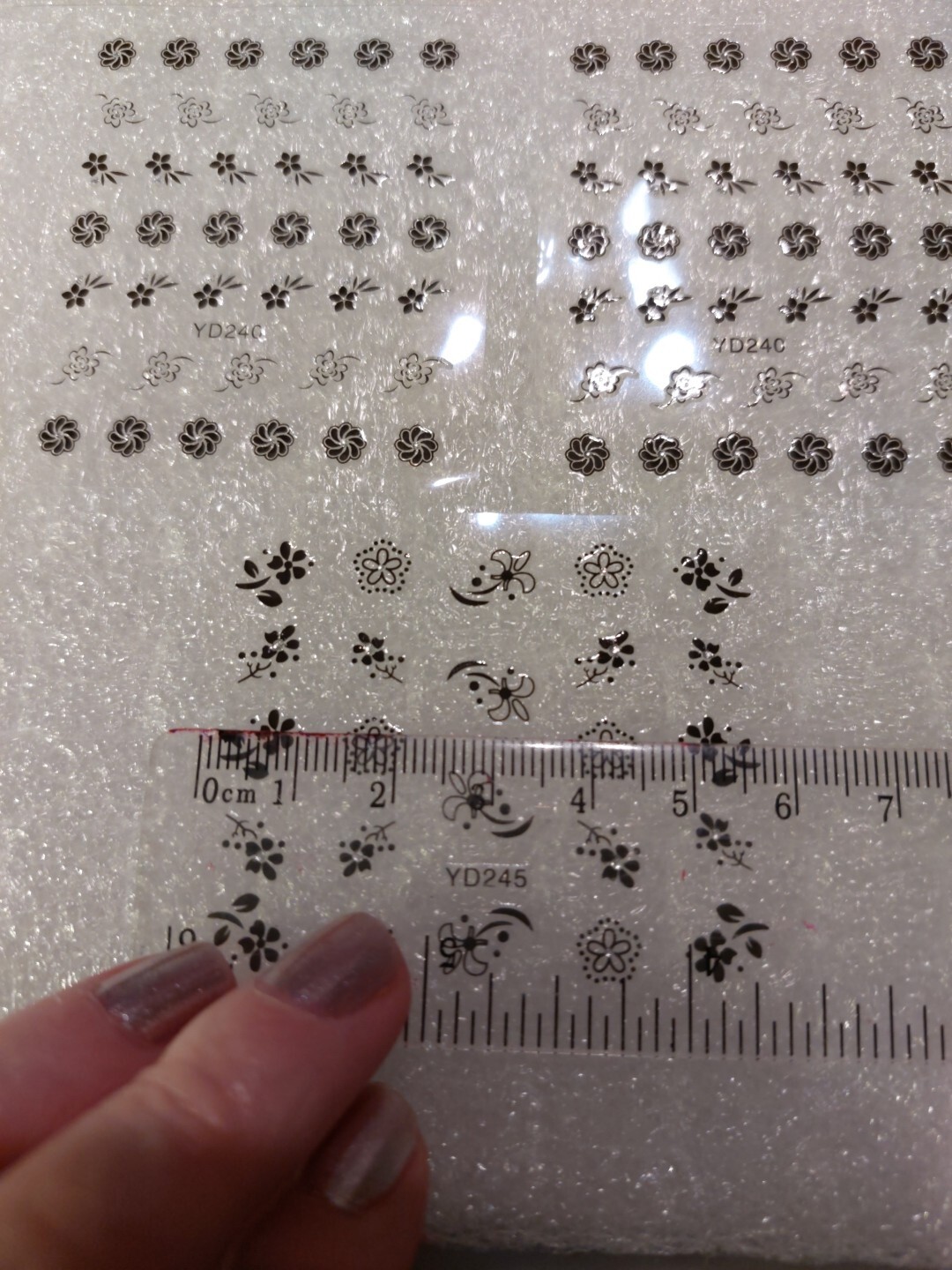 5 X Small Sheets Of Black Nail Art Stickers (Dn283) New