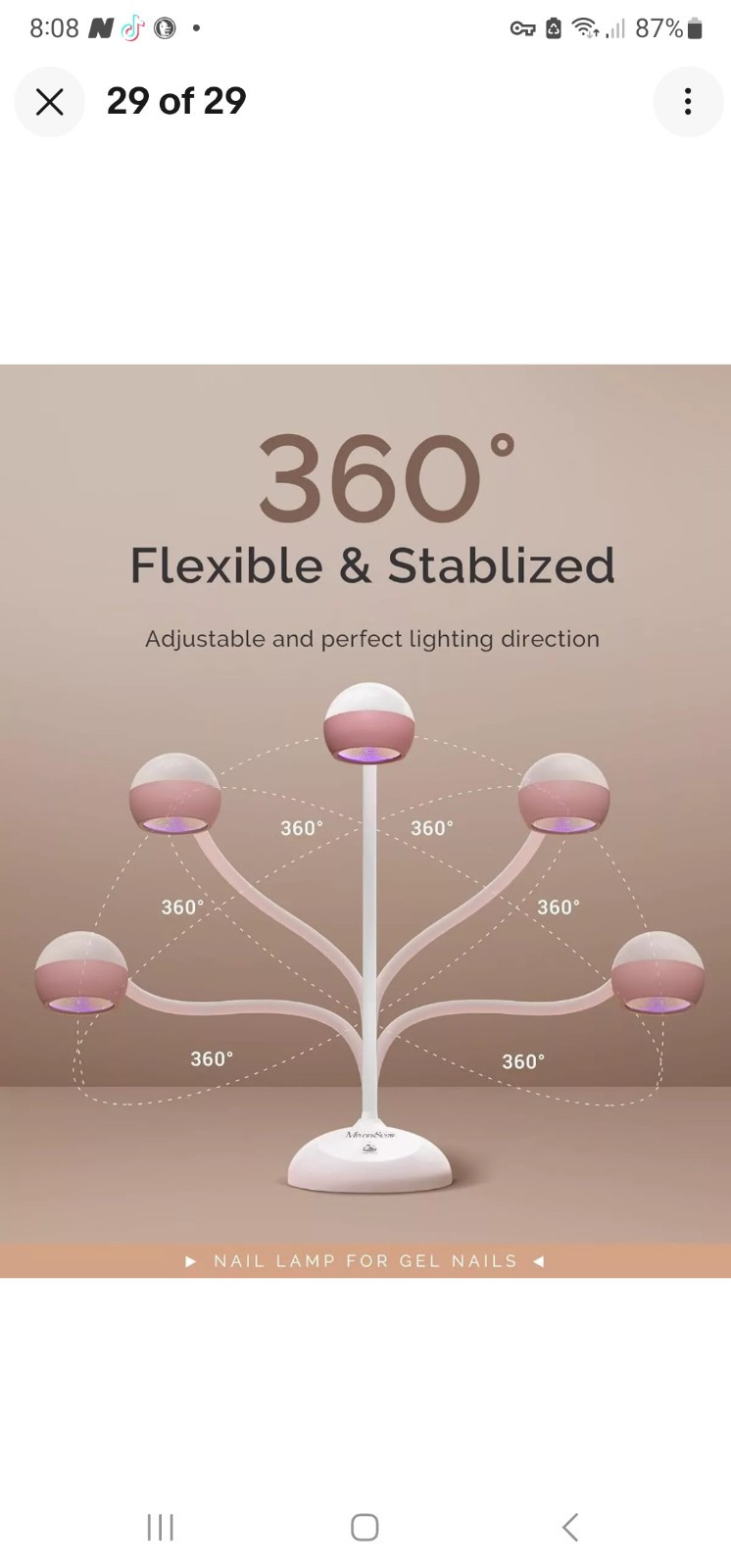 2 In 1 Gel X Lamp Gooseneck Rechargeable UV Light For Gel Nail Polish