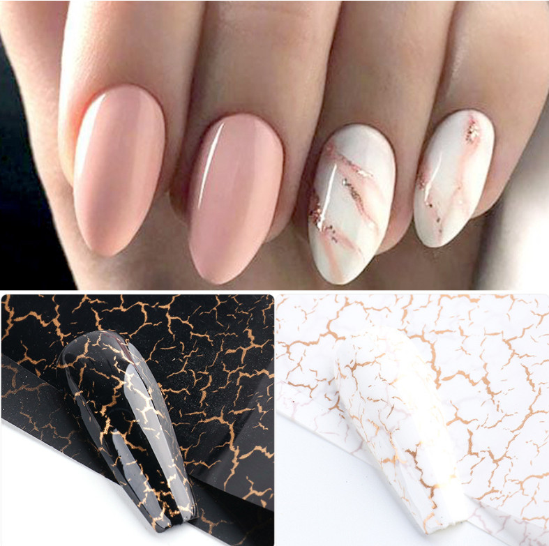 10Pcs Leopard Snake Skin Animal Print Cracked Nail Art Foil Transfer 2023 NS47