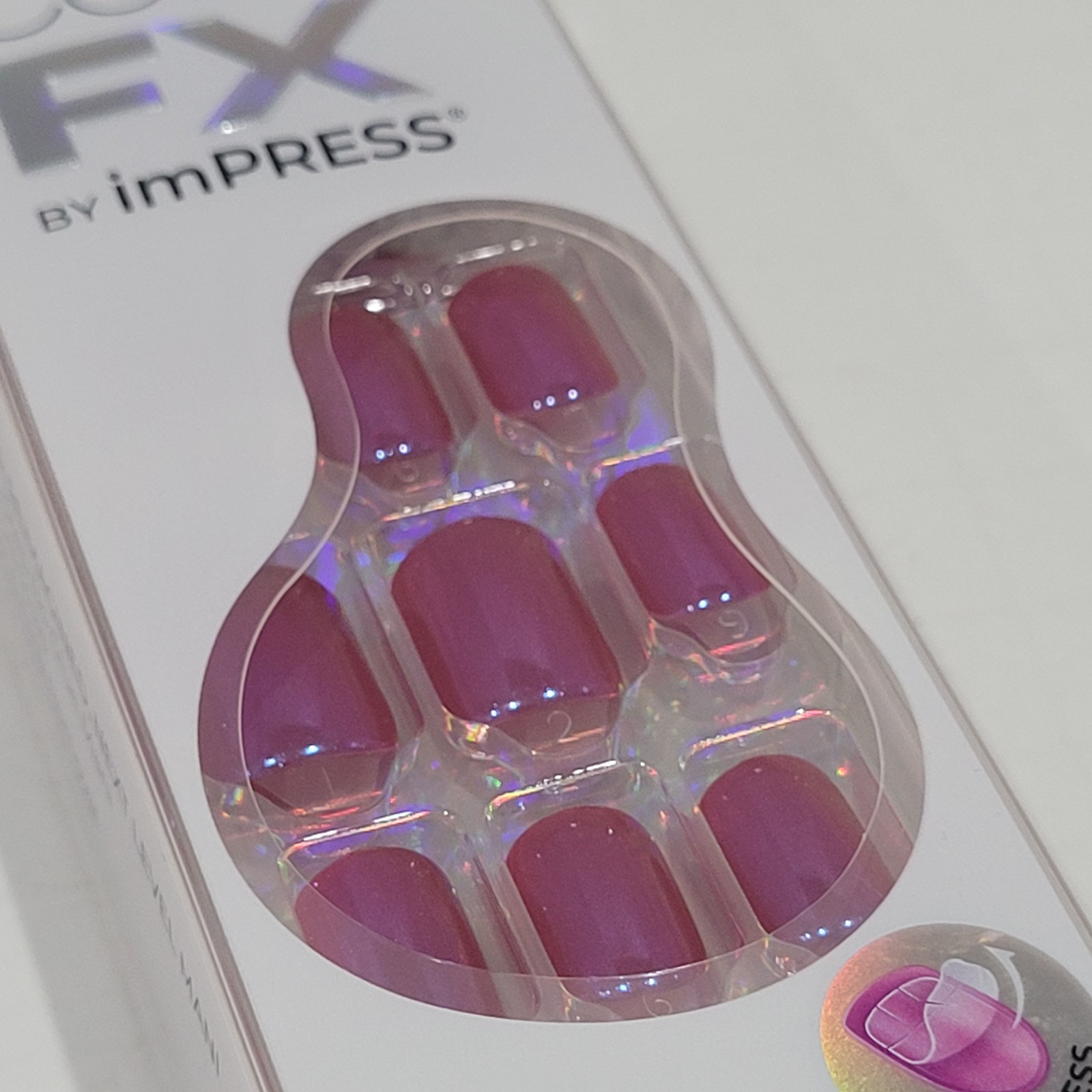 2pk imPRESS Color FX No Glue Mani Press-On Nails THIS CITY 91408 & Chrome Diva