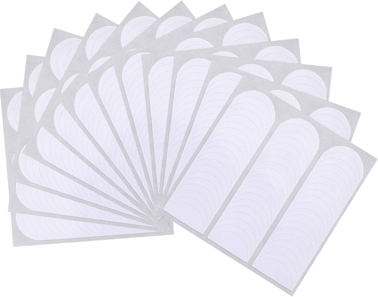 576 Pcs French Manicure Nail Tip Stickers Strips Self-Adhesive Guides Set (Moon)