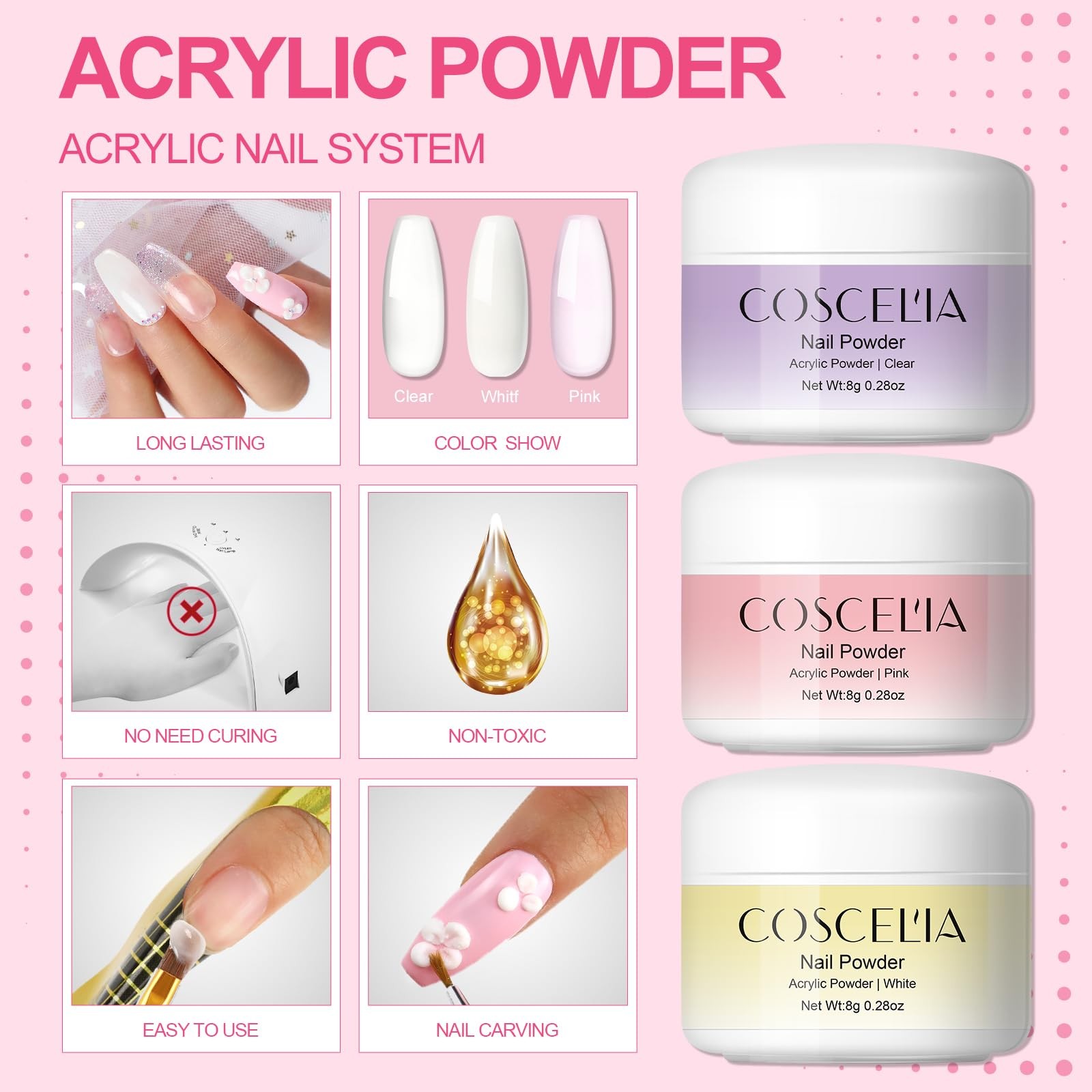 Acrylic Nail Kit for Beginners with Everything,Professional Nail Kit Acrylic Set