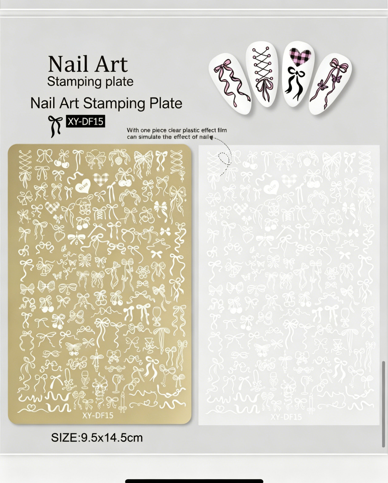 Nail Art French Stamp Silicone Double Head Transfer Stamper Transparent Printing