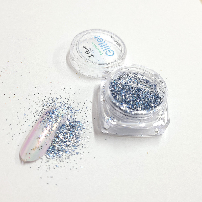 J.HOO Two Tone Hexagon Nail Glitter 0.4mm Ultra Fine Aurora 4 Colors