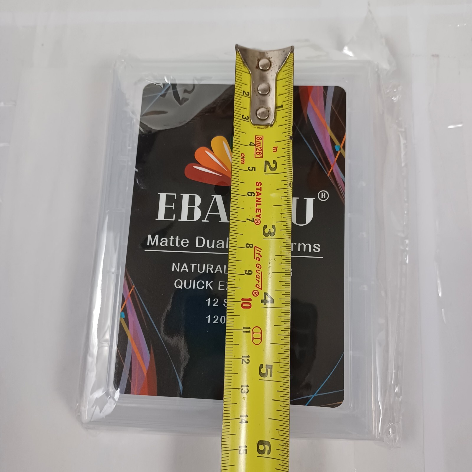 Ebanku False Nail System NEW Matte Dual Nail Forms 120 Pieces (12 Sizes) W/Case