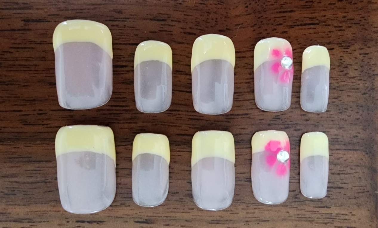 Custom Gel Press On Nails | 10 piece set with Kit | U Pick Shape & Size