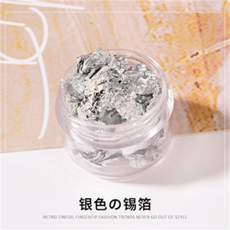 Gold Nail Stickers Sequins 3pcs Decorative Gold and Silver Shell Nail Polish