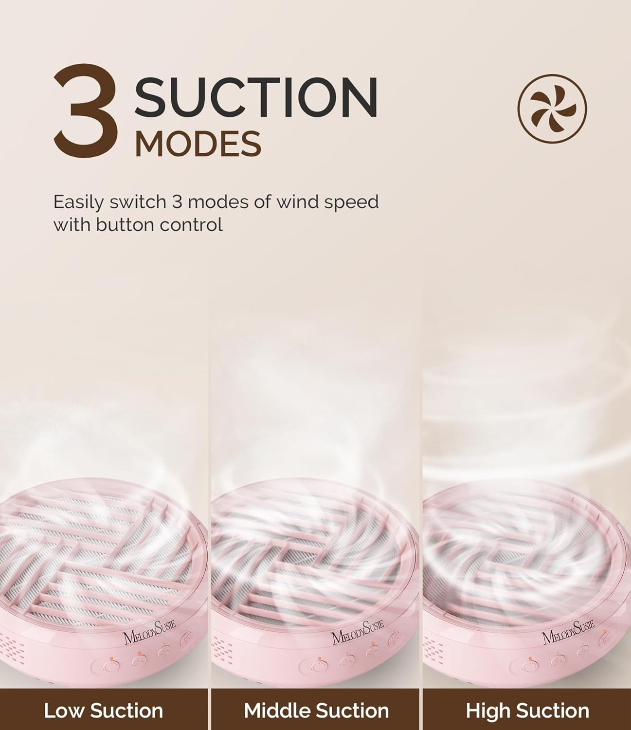 MelodySusie Advanced Cordless Nail Dust Collector, SProR 3500RPM Powerful Portab