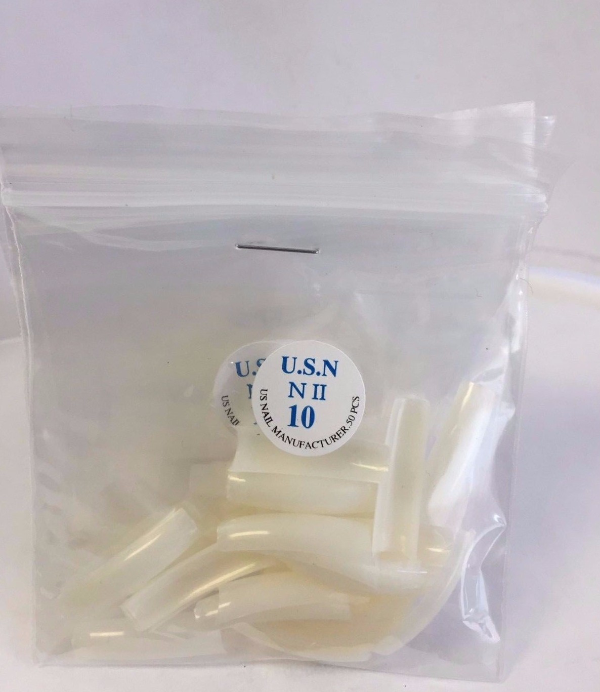 U.S.N Nail Tips Size 10 Assorted Choice (50 Tips/ bag)
