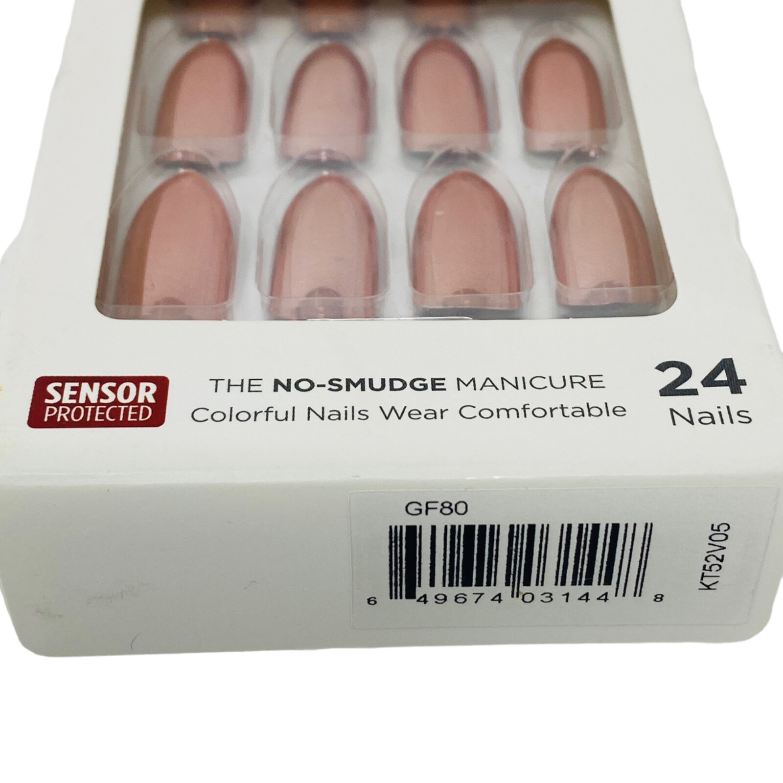 KISS GOLD FINGER ITEM #GF80 FULL COVER FINGER Long length 24NAILS Pink Gel Glue