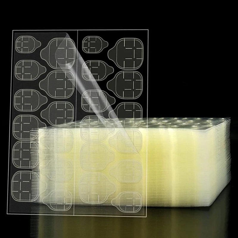 Nail Jelly Stickers Double Sided Fake Nail Glue Adhesive Tape Press on Nail Gel