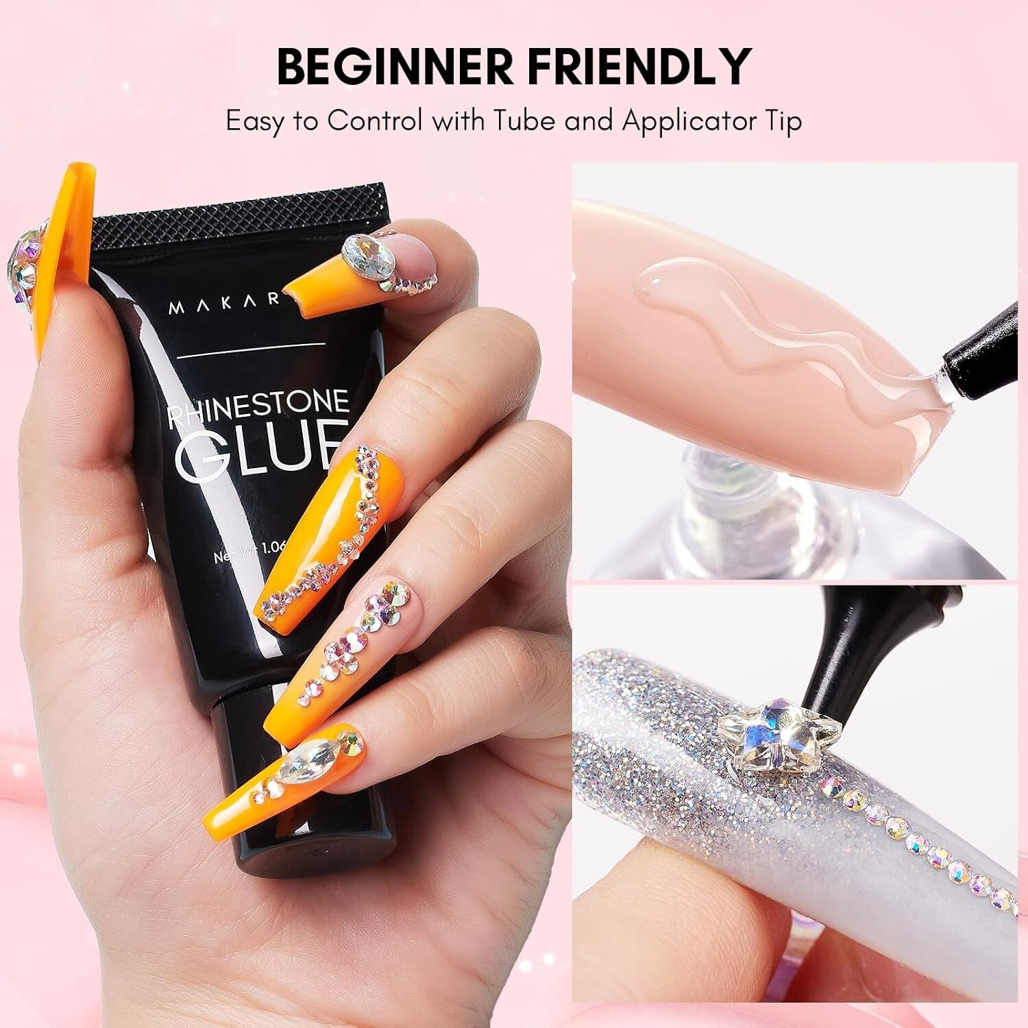 Odor-Free 60ml Nail Rhinestone Glue – Perfect for All Nail Embellishments