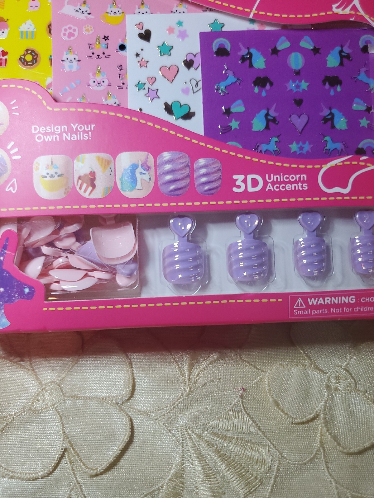 KISS-IMPRESS-MINI-PRESS-ON MANICURE-NAIL ARTIST KIT-KIDS-3D UNICORN ACCENTS-NIB!