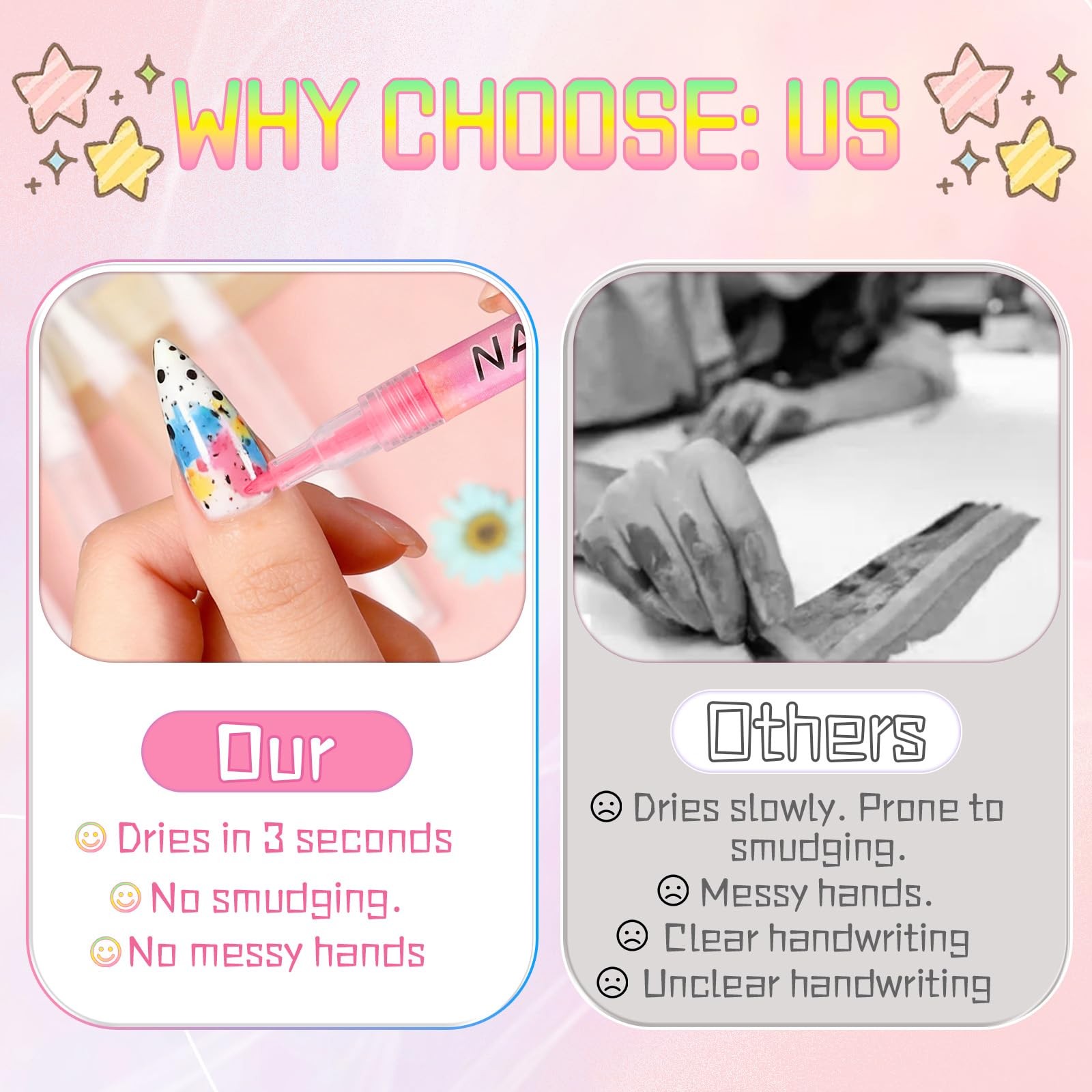 12 Colors Nail Art Pens Set, 3D Nail Polish Pens, Nail Art Pens for Dotting Draw