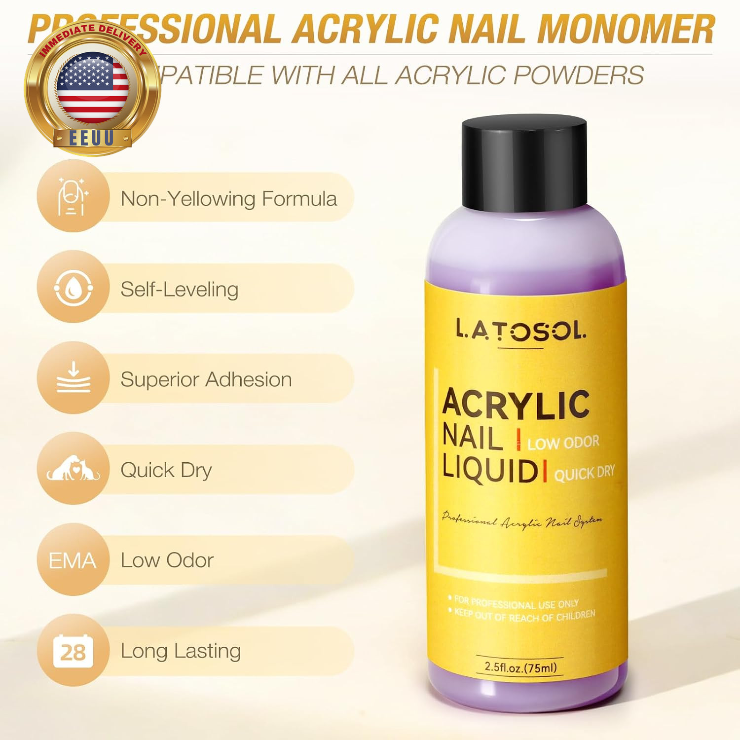 Clear Acrylic Nail Kit – Quick Dry Long Lasting Acrylic Powder & Liquid Set with