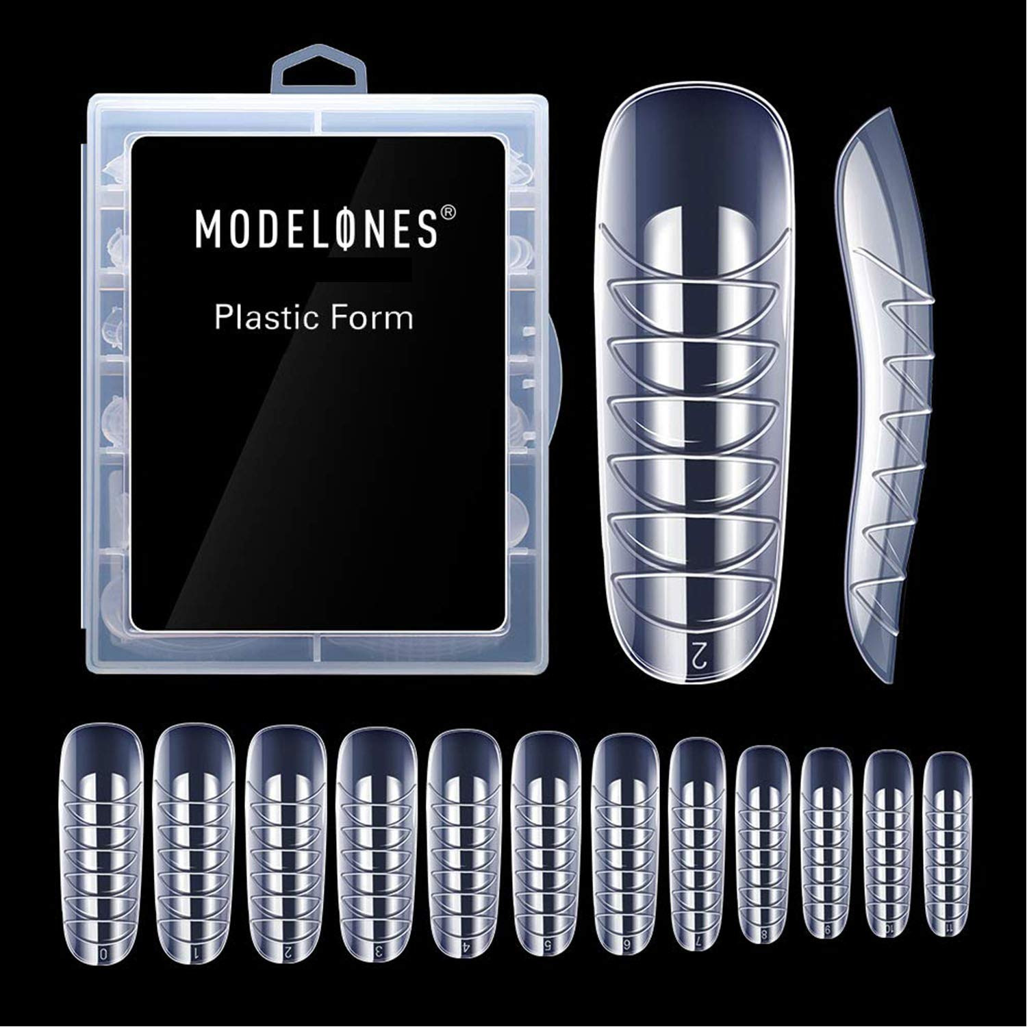 Poly Extension Gel Dual Nail Form 120Pcs Coffin Nails Clear Ballerina Nail Tips