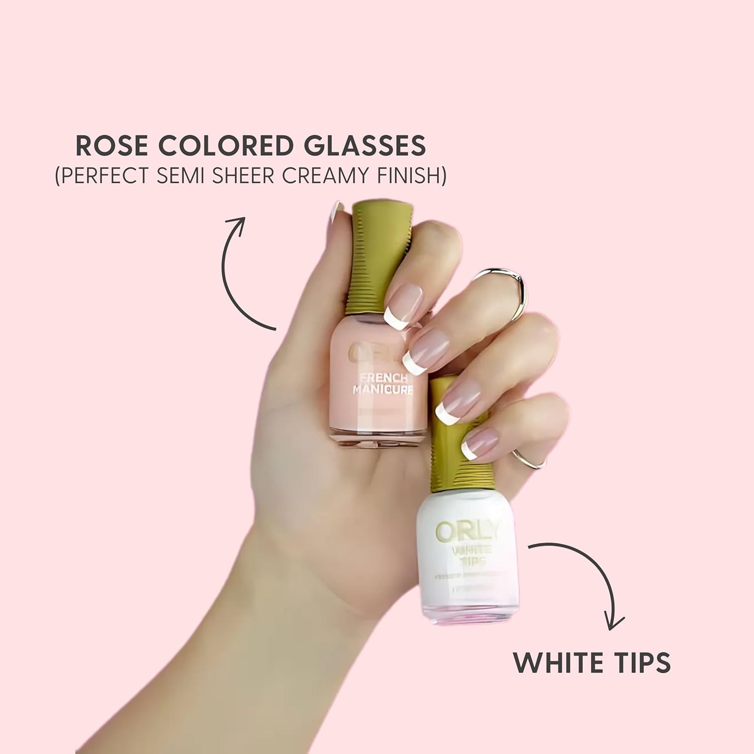 Orly French Manicure Nail Polish Rose Colored Glasses 18ML Pink Nude Lacquer New