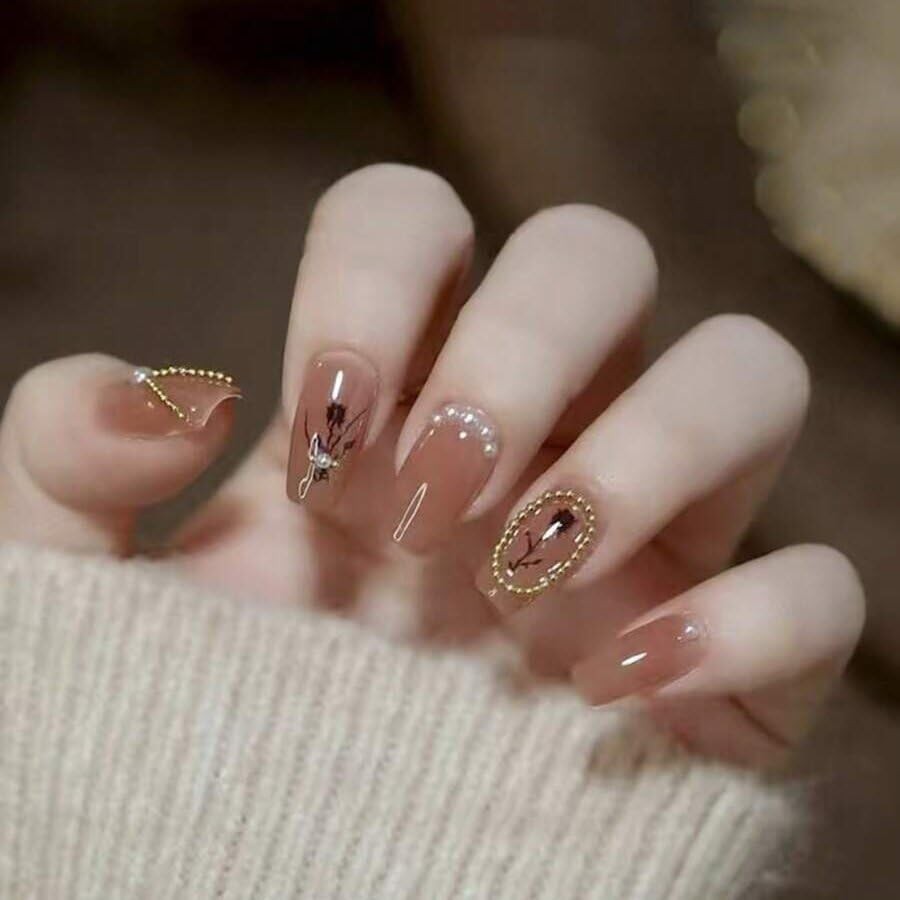 Gold Caviar Beads Alloy Mini Nail Beads Nail Art Charm Cute Nail Decorations …