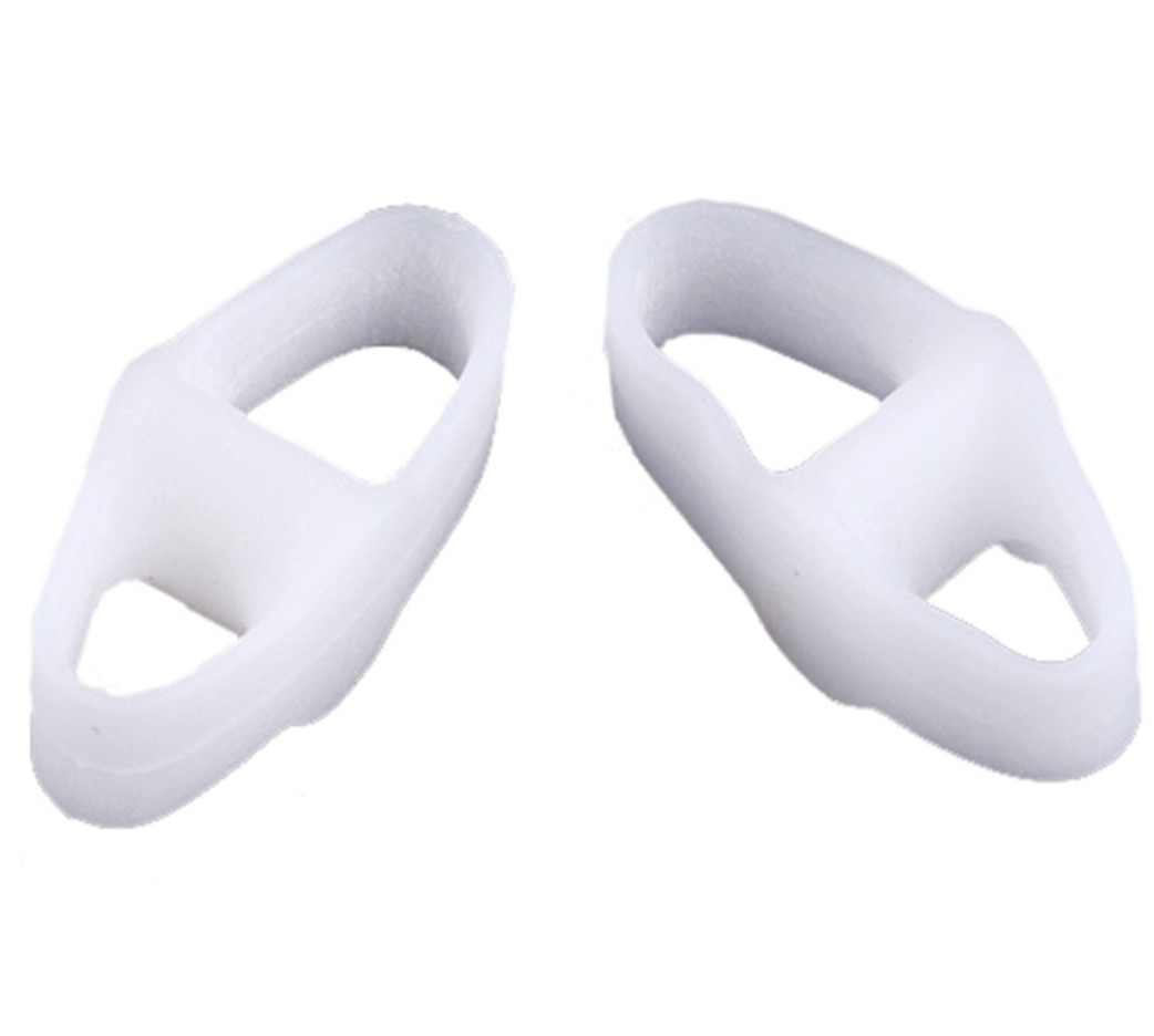 2 Holes Toe Gel Orthotics Protector Straightener Separator Foot Hallux Valgus