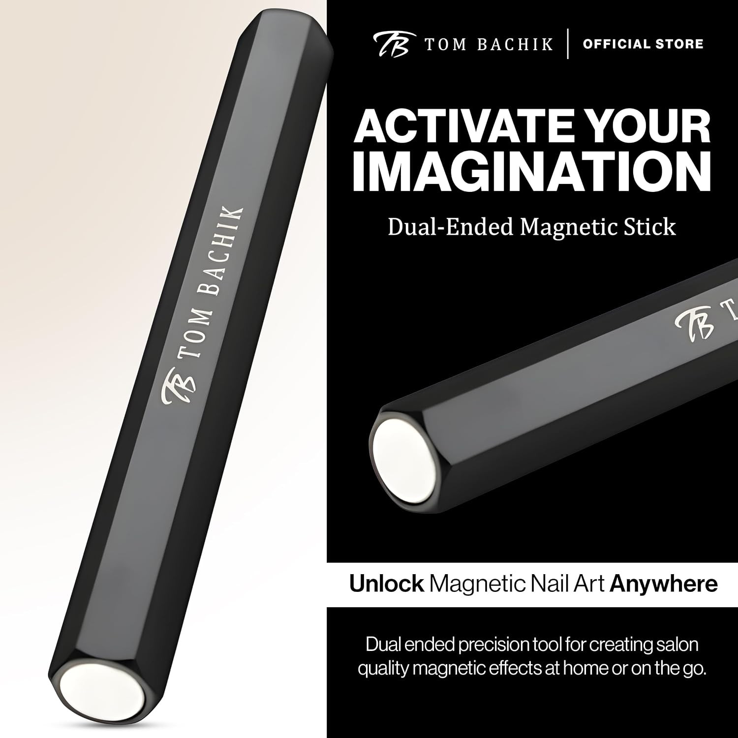 Tom Magnet Stick for Nail Art – Dual Ended Magnetic Wand Tool for Cat Eye Nails