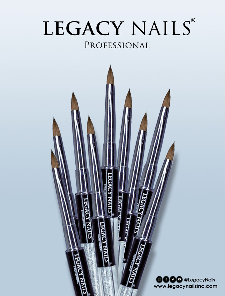 Professional Nail Art Brush 3D #4 Acrylic Kolinksy by Legacy Nails