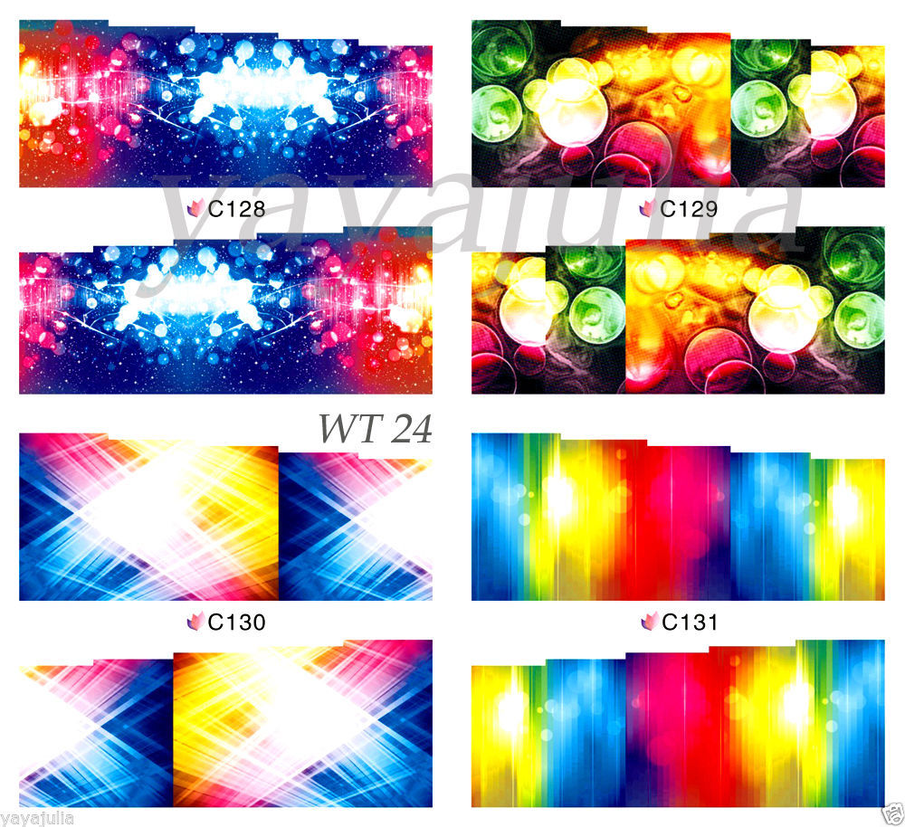 20 sets Full Coverage Water Slide Transfer Decal Colorful Spring Design Nail Art
