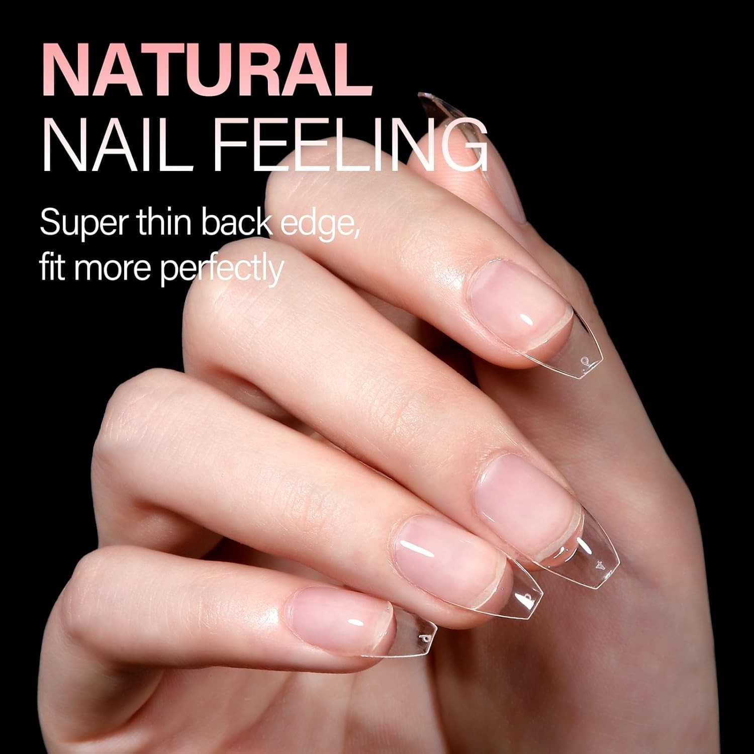 Uñas postizas almendra corta, 240 piezas, gel suave, 15 tamaños