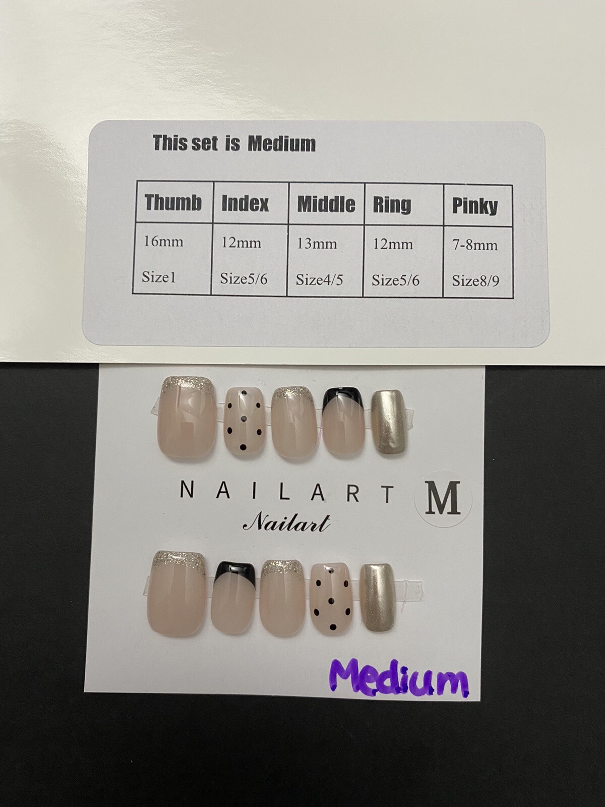 High End Pretty custom Nails Handmade press on nails-10 pcs-Medium