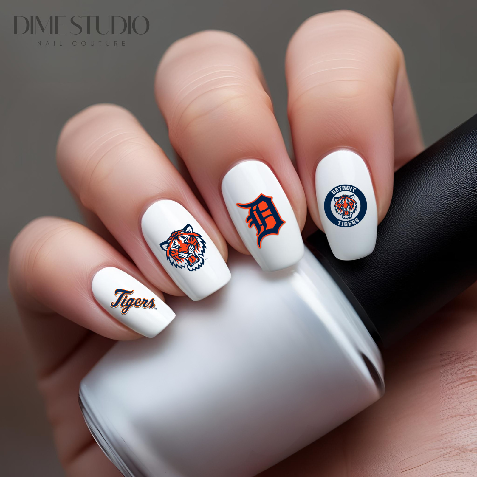 Detriot Tigers Nail Decals Water Transfer Clear Overlay Nail Art