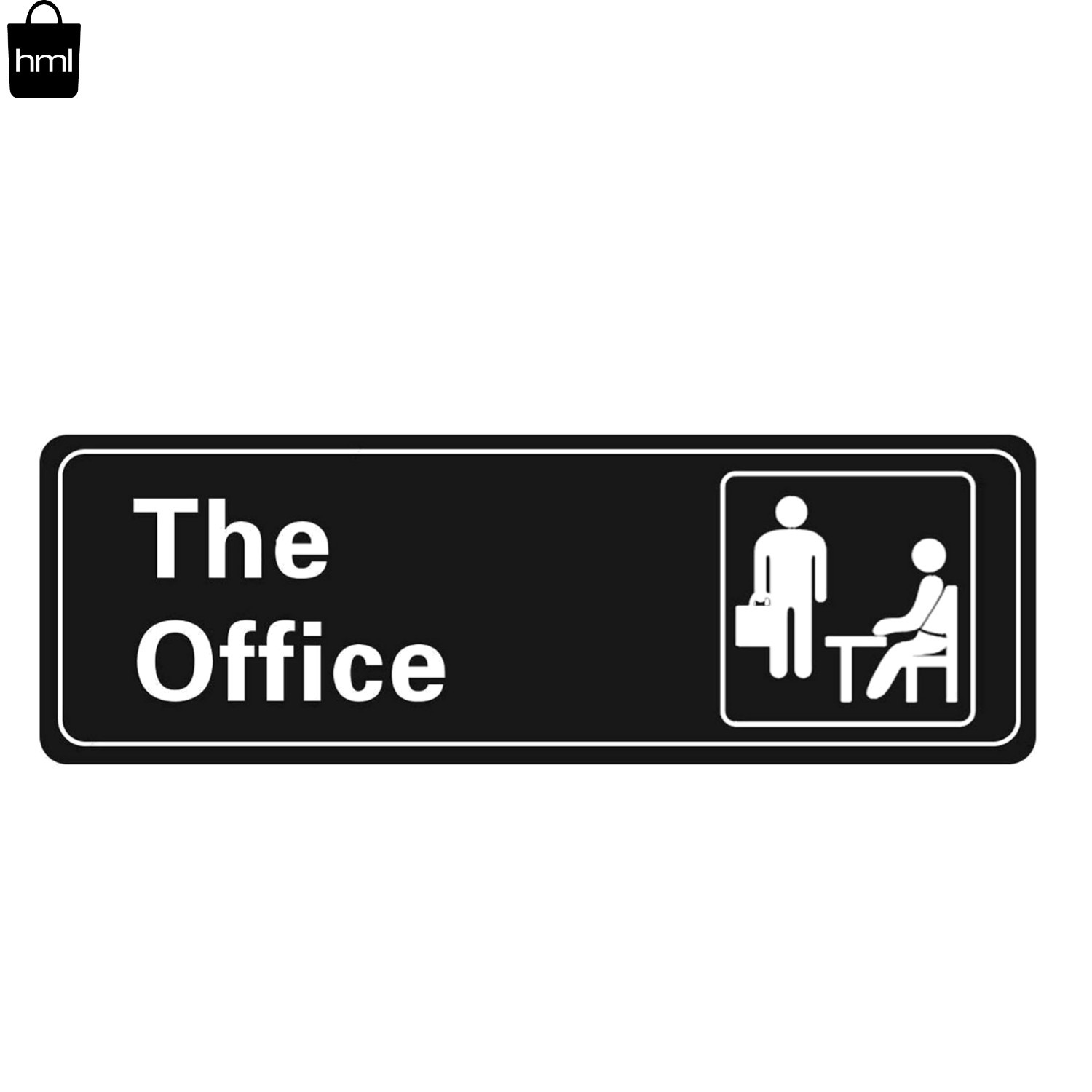 Elegant Self-Adhesive 9×3 Inch Acrylic Door & Wall Name Plate – Black & White