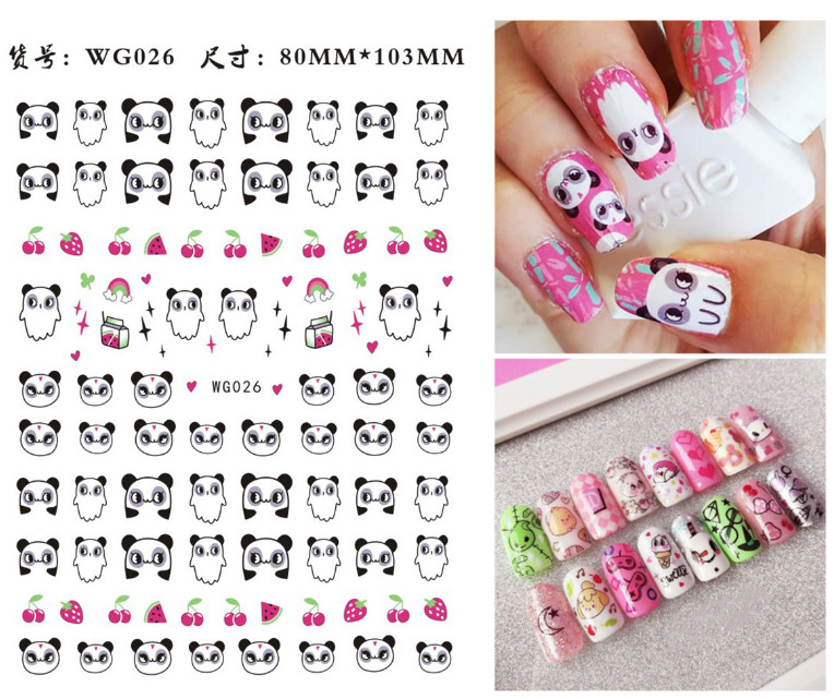 Waterproof Colorful Florals Fruit Mermaid Flower 3D Nail Art Sticker Decal NH4