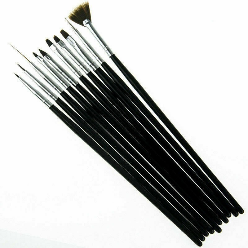 Nail Art 10 pcs Set Professional Dotting Detail UV Gel Painting Gel Design Brush